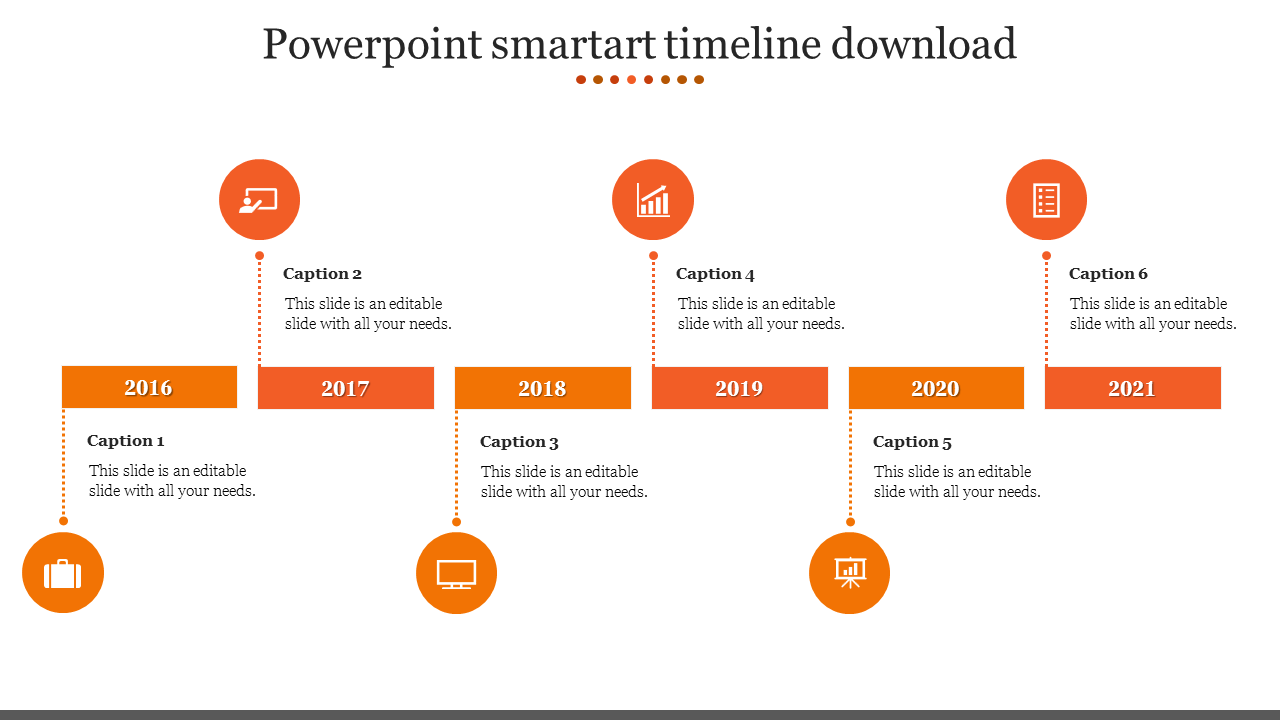 powerpoint smartart timeline download-Orange